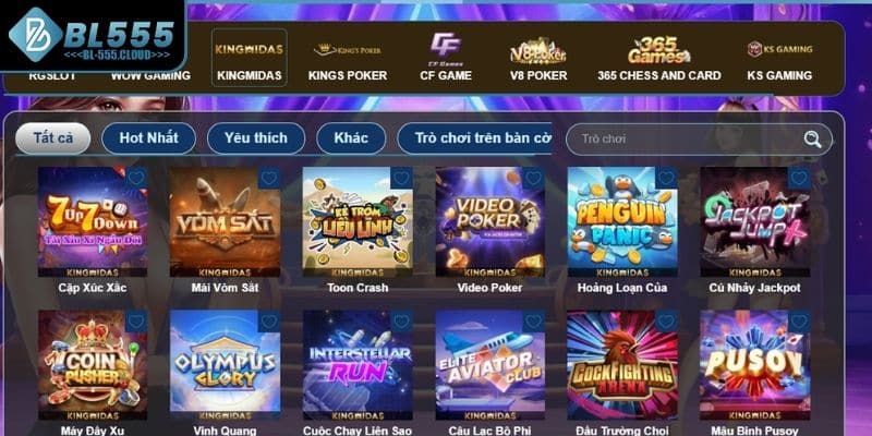Game Bài BL555 1 Giới thiệu sảnh Game Bài BL555